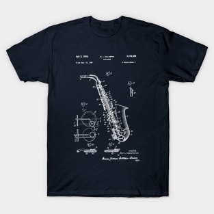 Saxophone Patent Drawing 1949 T-Shirt